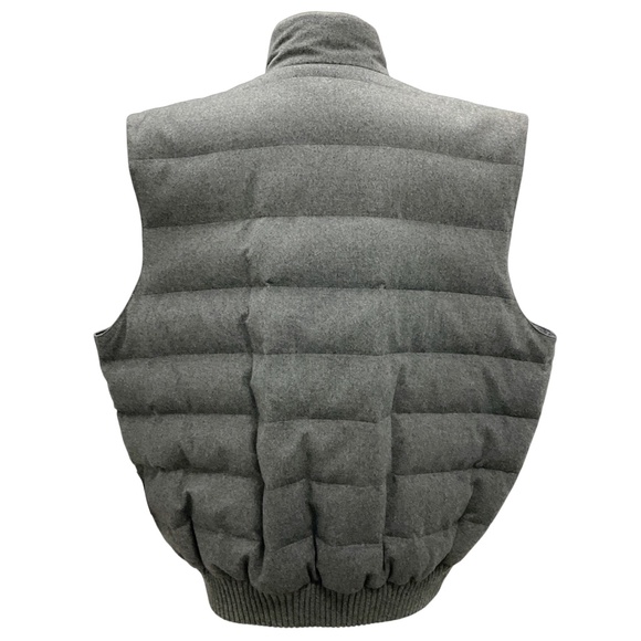 LORO PIANA MEN'S GREY REVERSIBLE STORM SYSTEM RAIN & WIND PROTECTION VEST - Picture 6 of 10